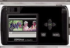 Screen capture of a camera running in the DSPLinux SDK appliance simulator